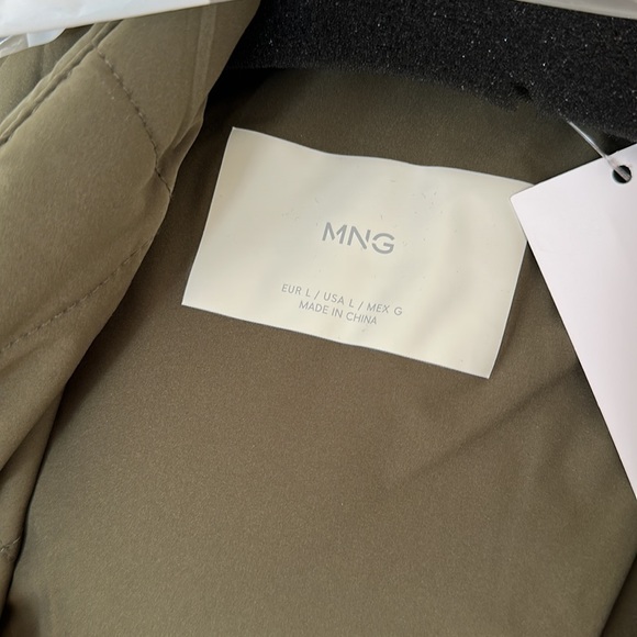 Mango Oversize Quilted Coat Khaki - Picture 10 of 12